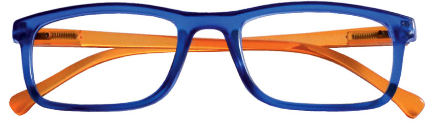 Occhiali da lettura modello FLASH - bicolore blu / arancione